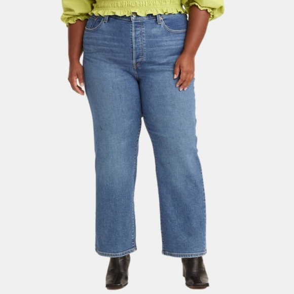 LEVI'S Ribcage Straight Ankle Jean Size 16W - Picture 1 of 15